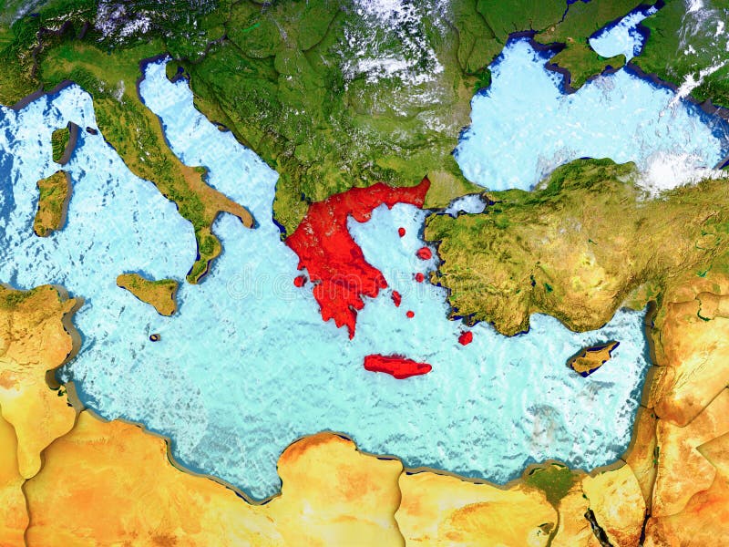 Ελλάδα στη διευκρινισμένη σφαίρα απεικόνιση αποθεμάτων