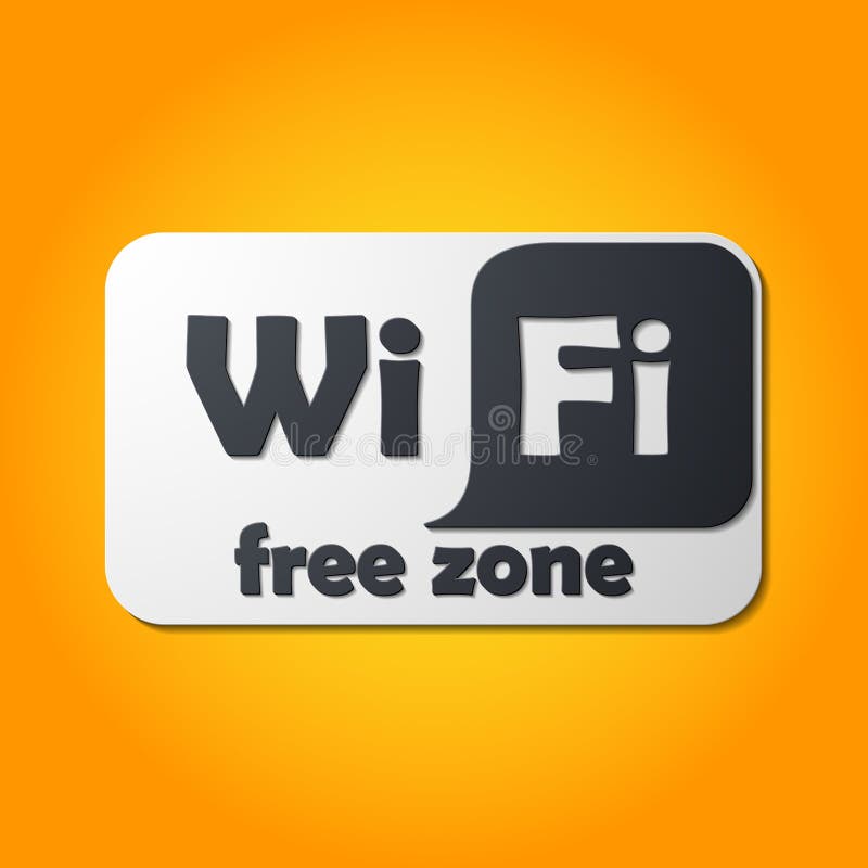 Ελεύθερη ζώνη WI-Fi, αυτοκόλλητη ετικέττα ελεύθερη απεικόνιση δικαιώματος Ελεύθερη ζώνη WI-Fi, αυτοκόλλητη ετικέττα ελεύθερη απεικόνιση δικαιώματος