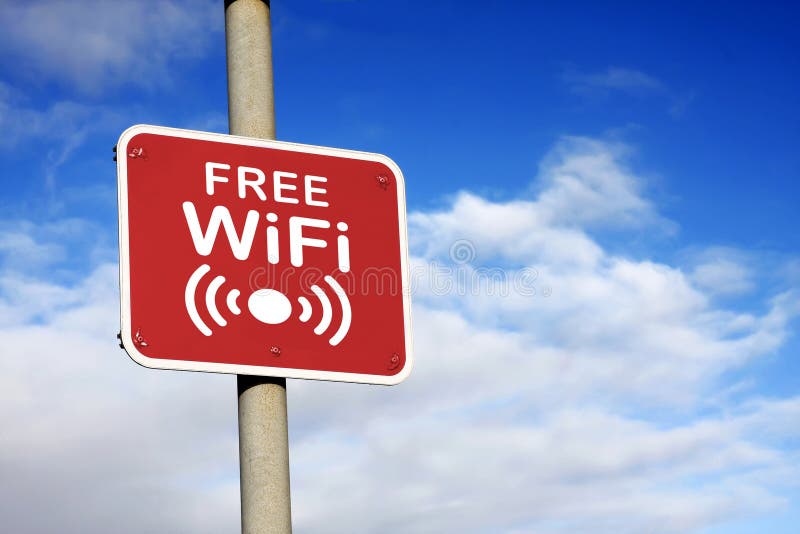 Ελεύθερο σημάδι Wifi στοκ εικόνα με δικαίωμα ελεύθερης χρήσης
