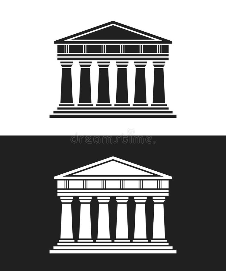 Ελληνικό εικονίδιο ναών αρχιτεκτονικής Parthenon απεικόνιση αποθεμάτων Ελληνικό εικονίδιο ναών αρχιτεκτονικής Parthenon απεικόνιση αποθεμάτων