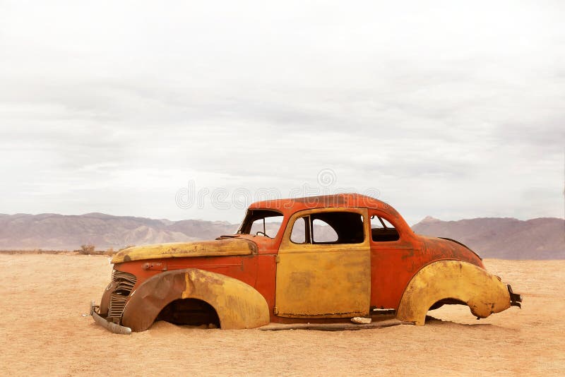 Abandoned, old car from Solitaire, Namibia. Abandoned, old car from Solitaire, Namibia