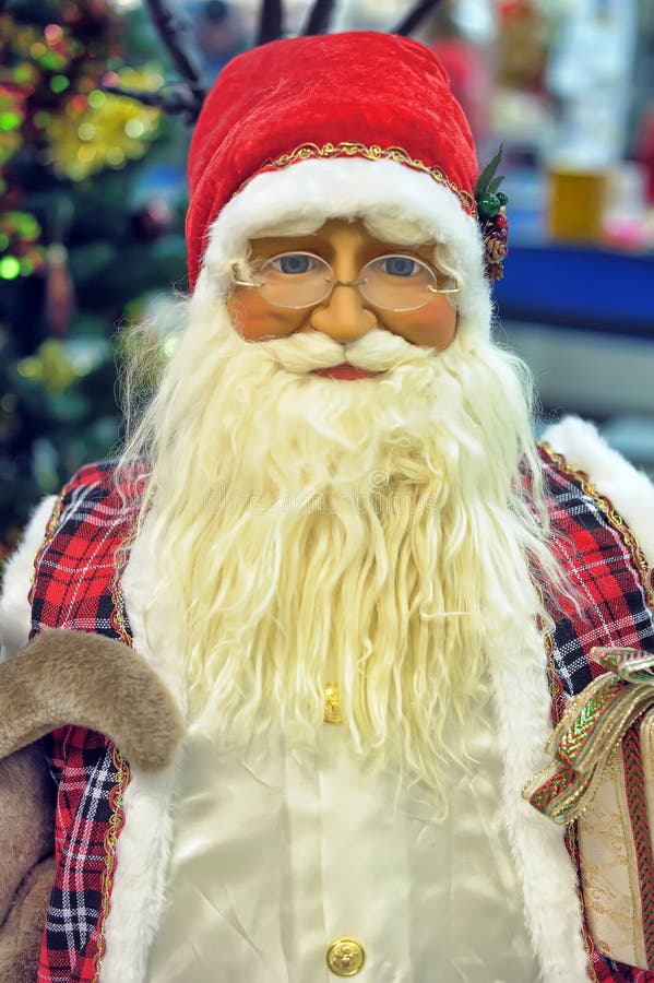 Ειδώλιο Santa στα γυαλιά στοκ φωτογραφία Ειδώλιο Santa στα γυαλιά στοκ φωτογραφία