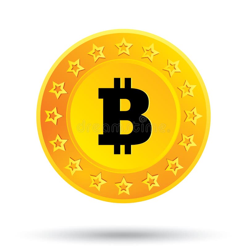 Εικονίδιο Bitcoin. Νόμισμα συστήματος κρυπτογραφίας. P2P. ελεύθερη απεικόνιση δικαιώματος