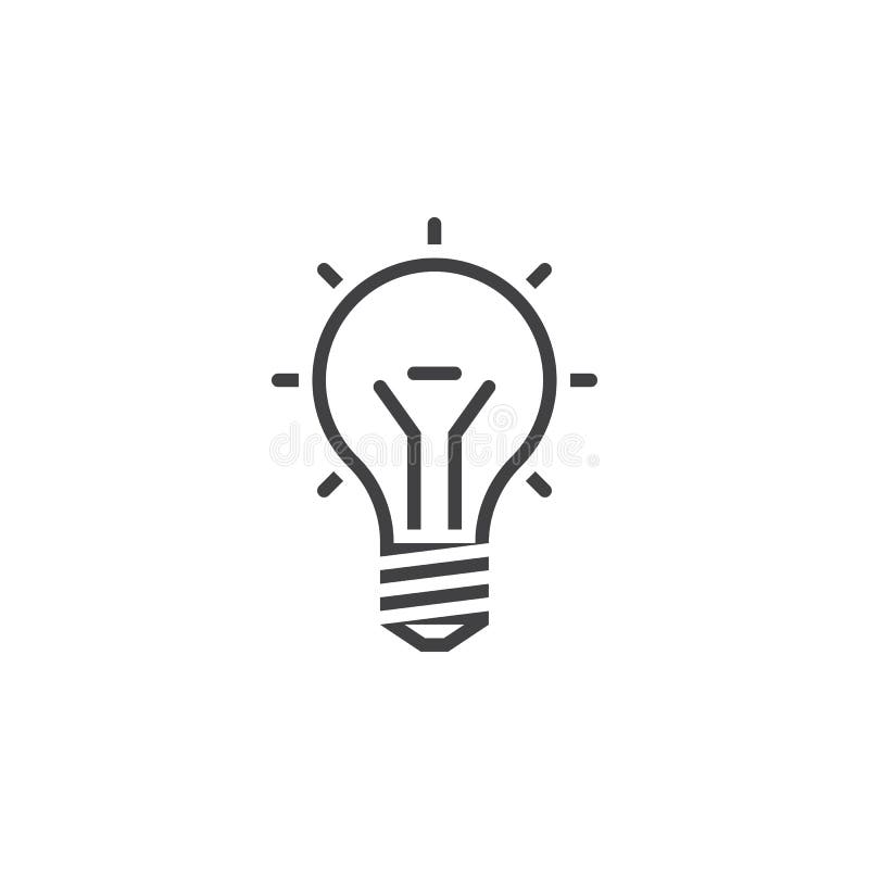 Εικονίδιο γραμμών Lightbulb, απεικόνιση λογότυπων περιλήψεων ιδέας, γραμμή διανυσματική απεικόνιση Εικονίδιο γραμμών Lightbulb, απεικόνιση λογότυπων περιλήψεων ιδέας, γραμμή διανυσματική απεικόνιση