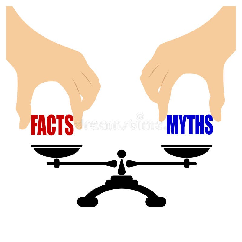 Facts vs myths icon isolated on white background. Facts vs myths icon isolated on white background