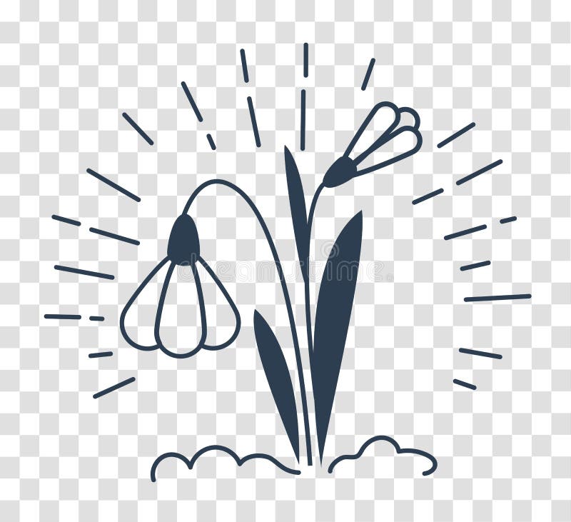 Εικονίδιο σκιαγραφιών ενός snowdrop διανυσματική απεικόνιση Εικονίδιο σκιαγραφιών ενός snowdrop διανυσματική απεικόνιση