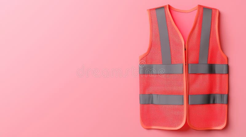 Εικονίδιο 3D γιλέκου ασφαλείας με φωτεινό φως σε φόντο με απαλό φως για επίγνωση ασφάλειας ελεύθερη απεικόνιση δικαιώματος