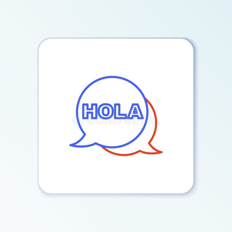 εικονίδιο hola γραμμής απομονωμένο σε λευκό φόντο. πολύχρωμη έννοια. διάνυσμα απεικόνιση αποθεμάτων