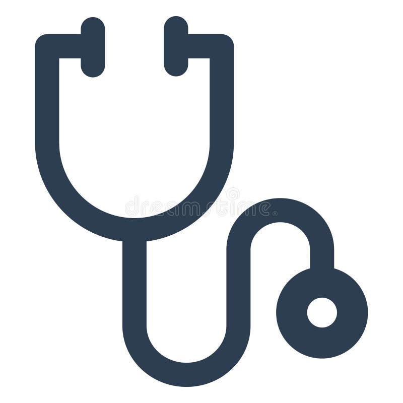 Εικονίδιο απομονωμένου διανύσματος Stethoscope που μπορεί εύκολα να τροποποιηθεί ή να επεξεργαστεί ελεύθερη απεικόνιση δικαιώματος