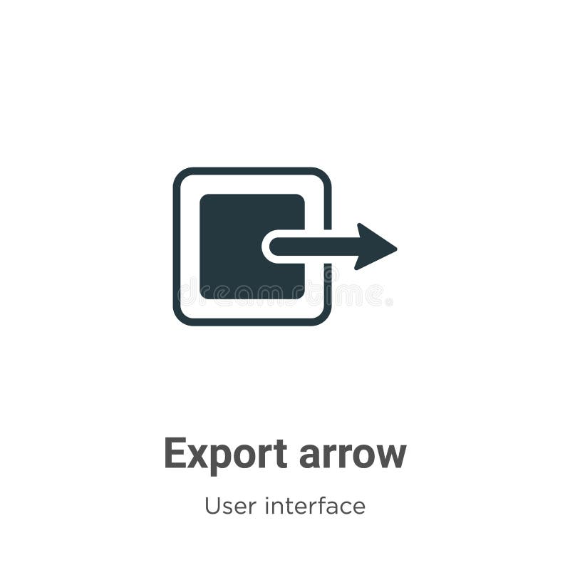 Export arrow vector icon on white background. Flat vector export arrow icon symbol sign from modern user interface collection for mobile concept and web apps design. Export arrow vector icon on white background. Flat vector export arrow icon symbol sign from modern user interface collection for mobile concept and web apps design