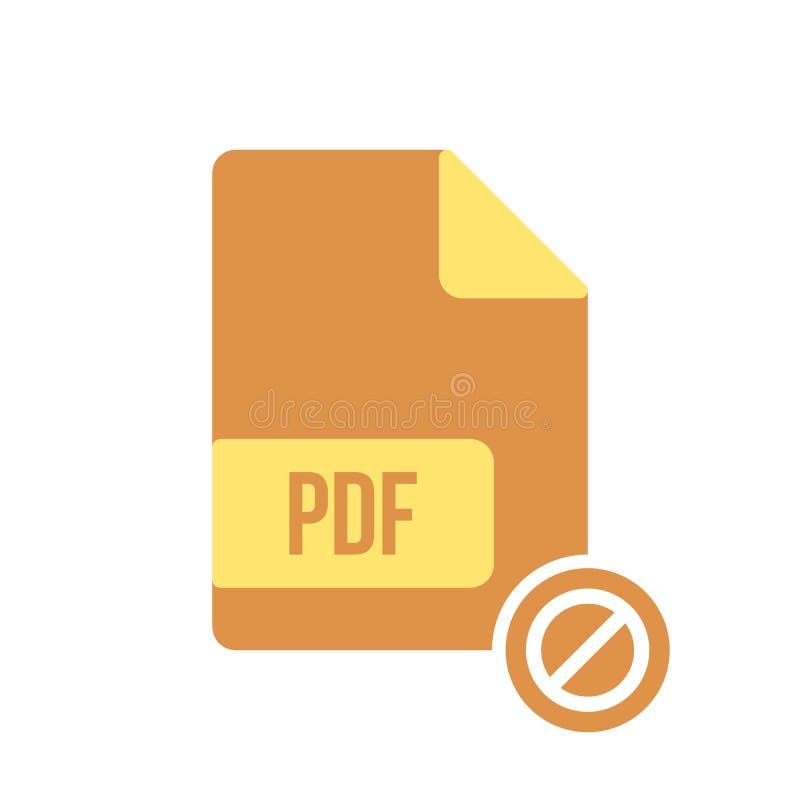 Εικονίδιο εγγράφων PDF, pdf επέκταση, εικονίδιο μορφής αρχείου με το μην σημάδι Το εικονίδιο και ο φραγμός εγγράφων PDF, που απαγ απεικόνιση αποθεμάτων Εικονίδιο εγγράφων PDF, pdf επέκταση, εικονίδιο μορφής αρχείου με το μην σημάδι Το εικονίδιο και ο φραγμός εγγράφων PDF, που απαγ απεικόνιση αποθεμάτων
