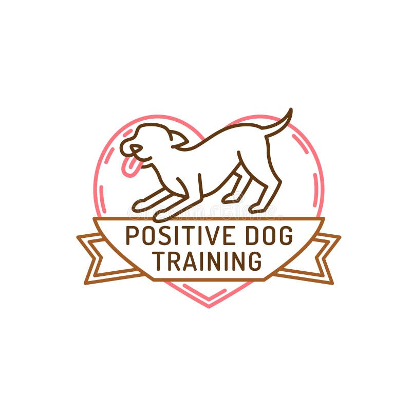 Positive dog training icon. Domestic animal or pet behavior. No threat from my side. Professional school logotype. Simple symbol, sign. Editable vector illustration isolated on white background. Positive dog training icon. Domestic animal or pet behavior. No threat from my side. Professional school logotype. Simple symbol, sign. Editable vector illustration isolated on white background