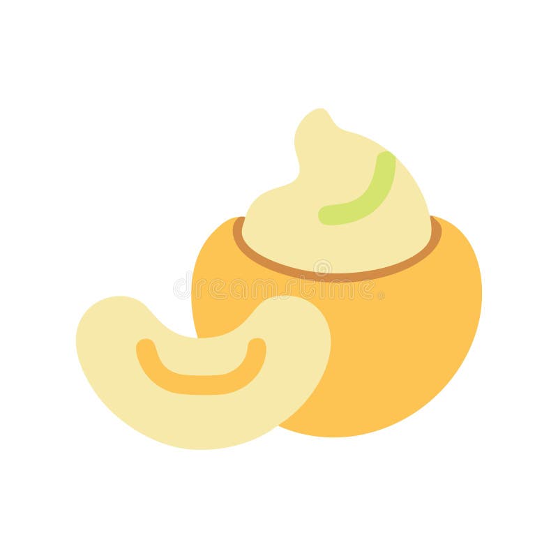 εικονίδιο κρέμας cashew για επιδόρπια ελεύθερη απεικόνιση δικαιώματος