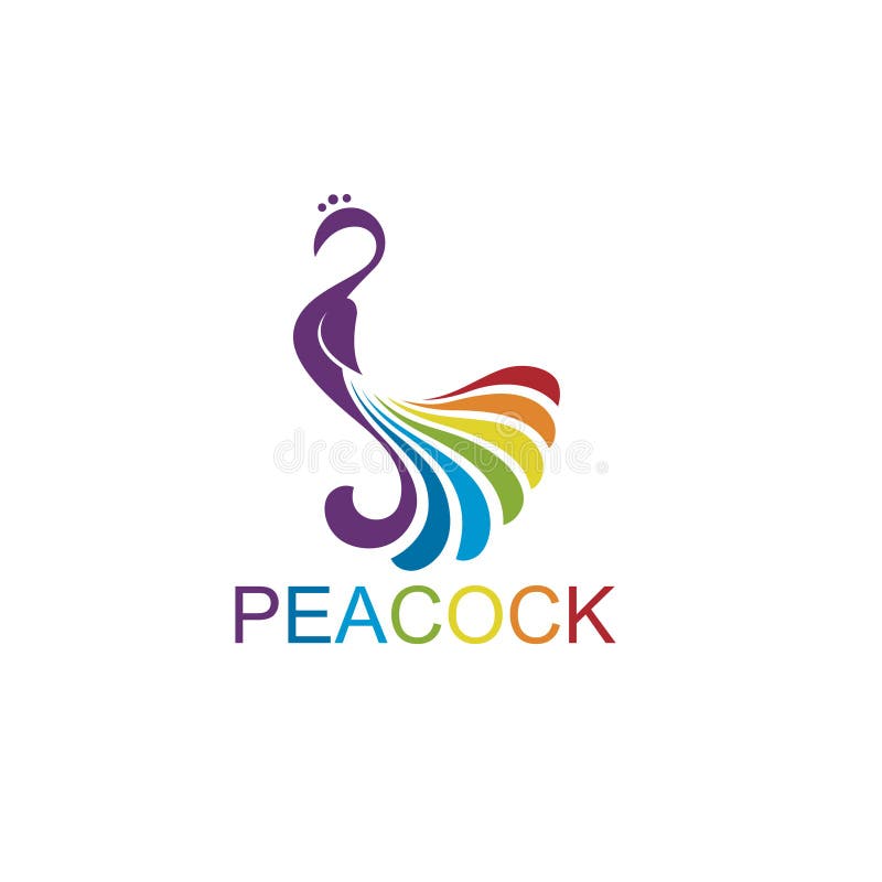 Εικονίδιο πουλιών Peacock απεικόνιση αποθεμάτων
