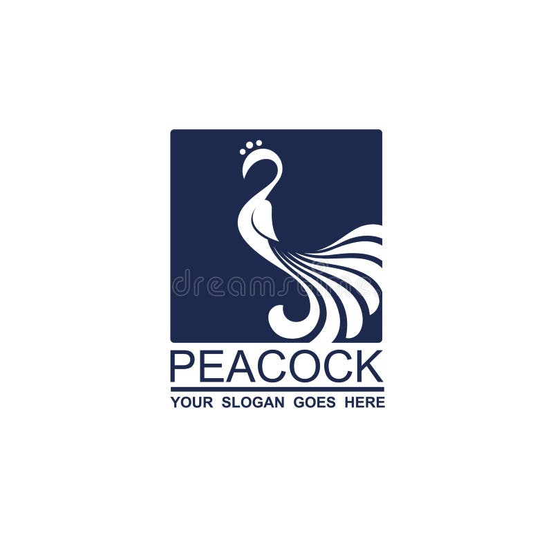 Εικονίδιο πουλιών Peacock διανυσματική απεικόνιση