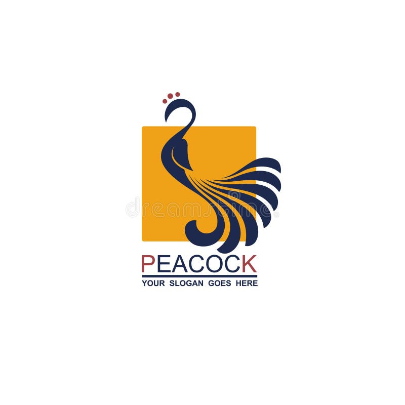 Εικονίδιο πουλιών Peacock διανυσματική απεικόνιση