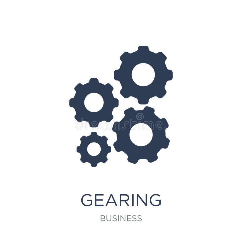 Gearing icon. Trendy flat vector Gearing icon on white background from Business collection, vector illustration can be use for web and mobile, eps10. Gearing icon. Trendy flat vector Gearing icon on white background from Business collection, vector illustration can be use for web and mobile, eps10