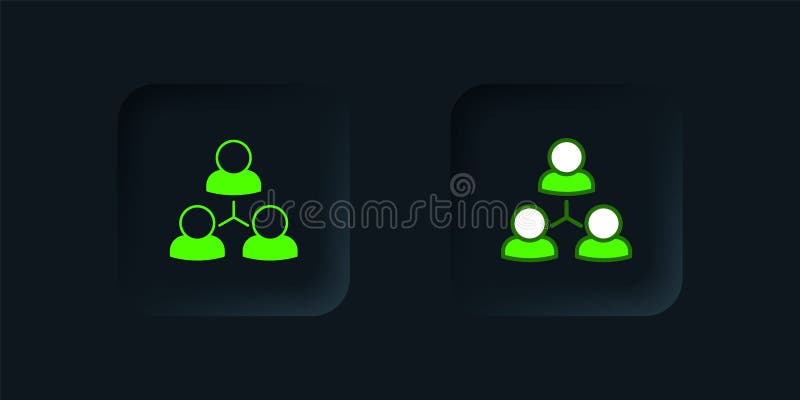 Εικονίδιο τάξης Green Online απομονωμένο σε μαύρο φόντο. Ιδέα ηλεκτρονικής εκπαίδευσης. . ελεύθερη απεικόνιση δικαιώματος