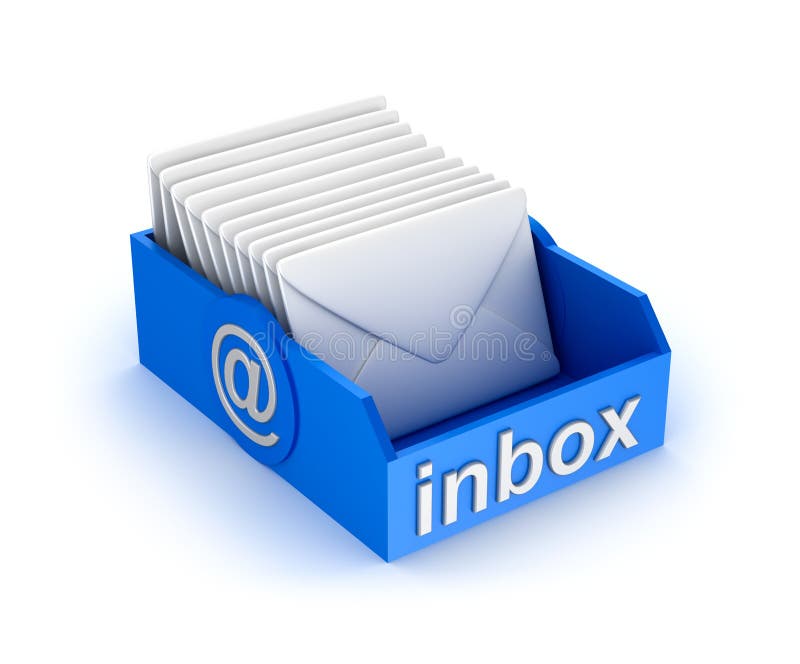 Εικονίδιο ταχυδρομείου Inbox με τις επιστολές. στο λευκό διανυσματική απεικόνιση Εικονίδιο ταχυδρομείου Inbox με τις επιστολές. στο λευκό διανυσματική απεικόνιση