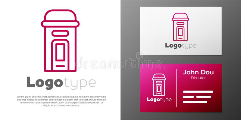 εικονίδιο τηλεφωνικού θαλάμου logotype απομονωμένου λευκού φόντου. κλασικό αγγλικό τηλέφωνο στο λονδίνο. αγγλικά ελεύθερη απεικόνιση δικαιώματος