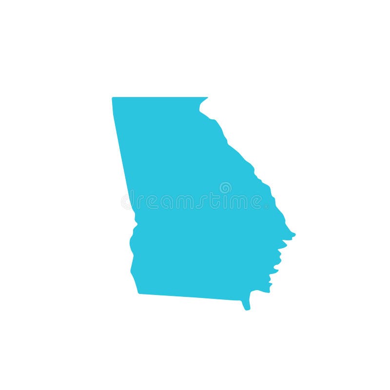 Georgia map icon. Isolated on white background. From blue icon set. Georgia map icon. Isolated on white background. From blue icon set