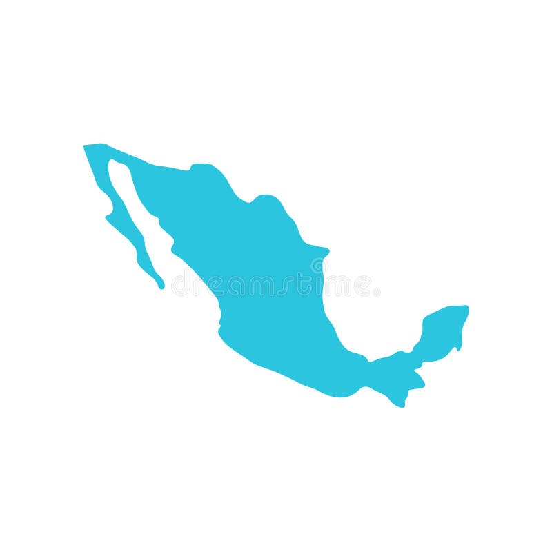 Mexico map icon. Isolated on white background. From blue icon set. Mexico map icon. Isolated on white background. From blue icon set