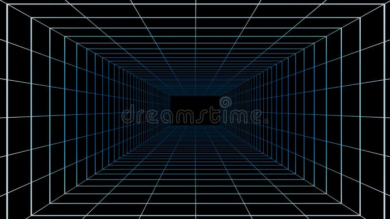 Virtual cyberspace reality room on black background, 3d illustration. Virtual cyberspace reality room on black background, 3d illustration