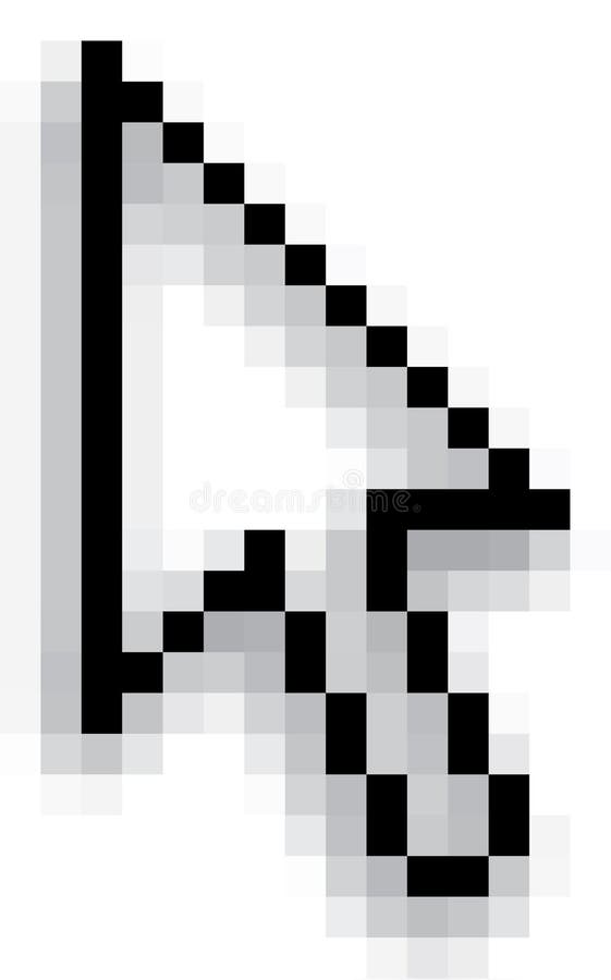 Pixel computer cursor, vector illustration. Pixel computer cursor, vector illustration