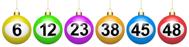 Εικόνα 3D με κρεμασμένες σφαίρες Lotto απομονωμένες σε λευκό διανυσματική απεικόνιση