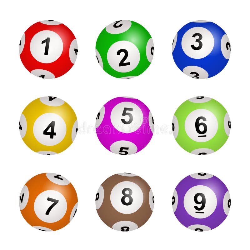 Εικόνα 3D με μπαλάκια Lotto απομονωμένες σε λευκό φόντο ελεύθερη απεικόνιση δικαιώματος