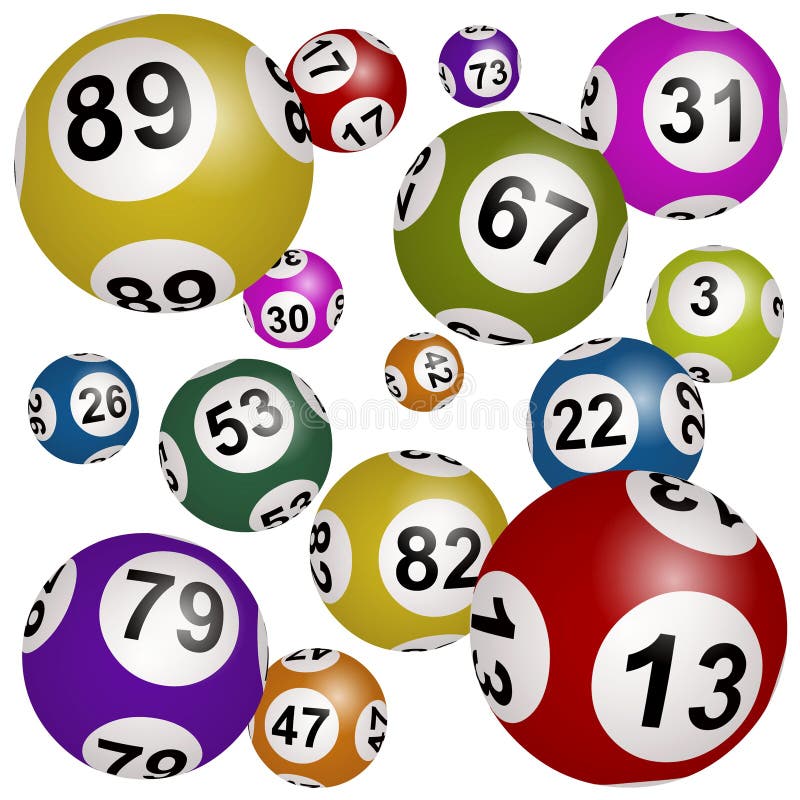 Εικόνα 3D με μπαλάκια Lotto απομονωμένες σε λευκό φόντο διανυσματική απεικόνιση