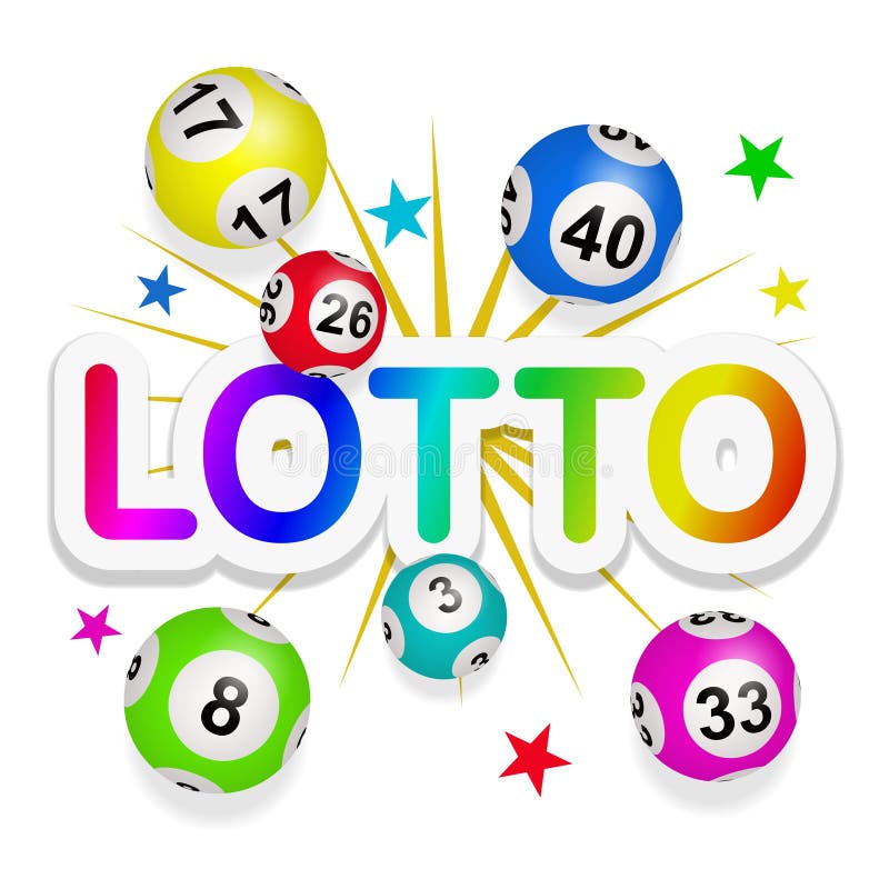 Εικόνα 3D με μπαλάκια Lotto απομονωμένες σε λευκό φόντο διανυσματική απεικόνιση