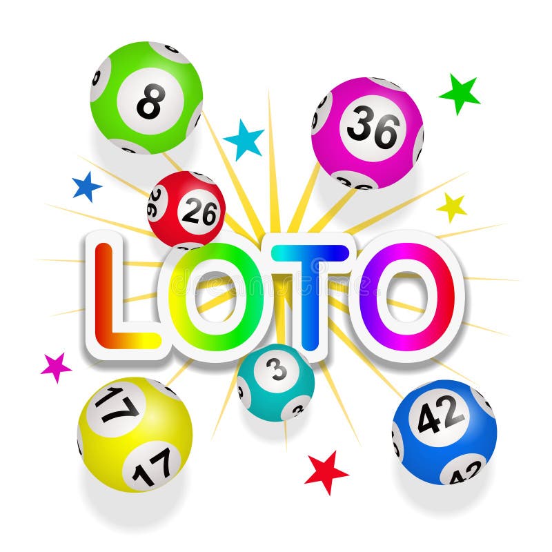 Εικόνα 3D με μπαλάκια Lotto απομονωμένες σε λευκό φόντο διανυσματική απεικόνιση