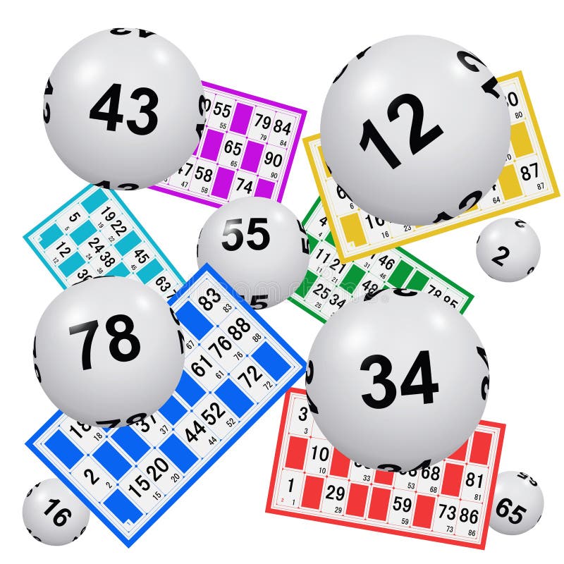 Εικόνα 3D με μπαλάκια Lotto απομονωμένες σε λευκό φόντο διανυσματική απεικόνιση