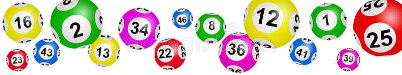 Εικόνα 3D με μπαλάκια Lotto απομονωμένες σε λευκό φόντο απεικόνιση αποθεμάτων