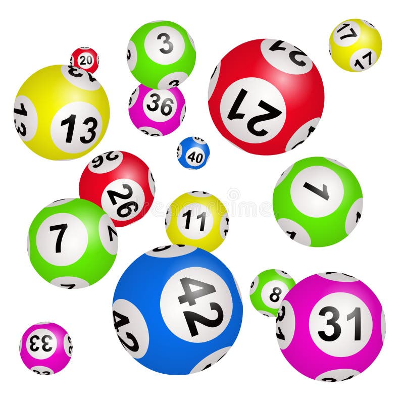 Εικόνα 3D με μπαλάκια Lotto απομονωμένες σε λευκό φόντο απεικόνιση αποθεμάτων