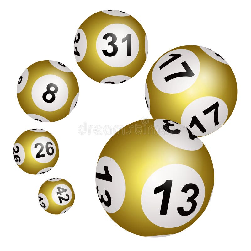 Εικόνα 3D με μπαλάκια Lotto απομονωμένες σε λευκό φόντο απεικόνιση αποθεμάτων