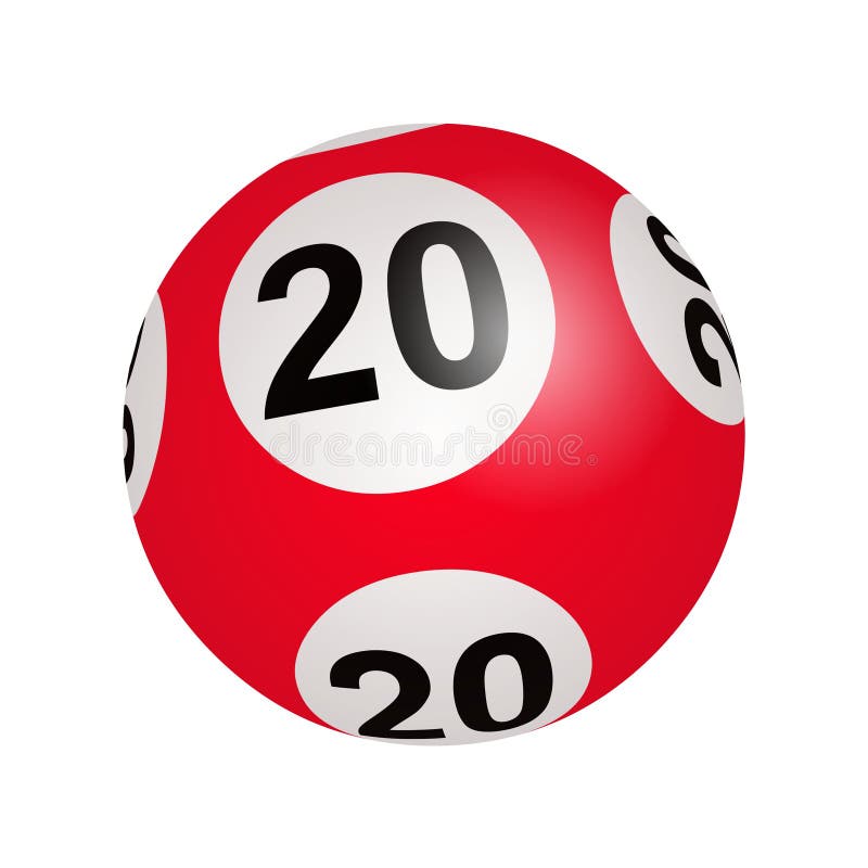 Εικόνα 3D με μπαλάκια Lotto απομονωμένες σε λευκό φόντο διανυσματική απεικόνιση