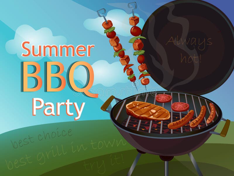 Εκλεκτής ποιότητας BBQ αφίσα διανυσματική απεικόνιση Εκλεκτής ποιότητας BBQ αφίσα διανυσματική απεικόνιση