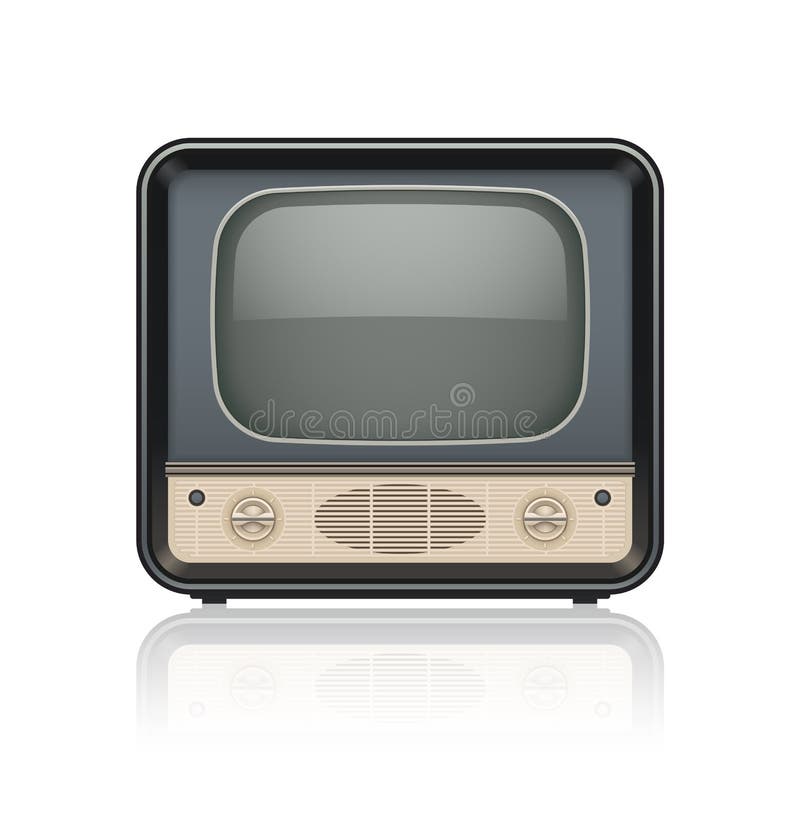 Vintage retro tv set icon. Eps10 illustration. on white background. Vintage retro tv set icon. Eps10 illustration. on white background