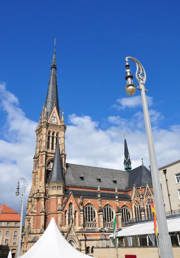 Colorful and crisp image of church Saint Petri in Chemnitz, Germany. Colorful and crisp image of church Saint Petri in Chemnitz, Germany