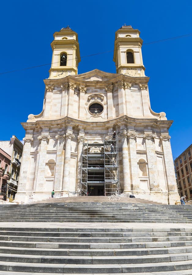 Εκκλησία νησί του Κάλιαρι, Σαρδηνία του ST Anne ` s, Ιταλία στοκ φωτογραφίες Εκκλησία νησί του Κάλιαρι, Σαρδηνία του ST Anne ` s, Ιταλία στοκ φωτογραφίες