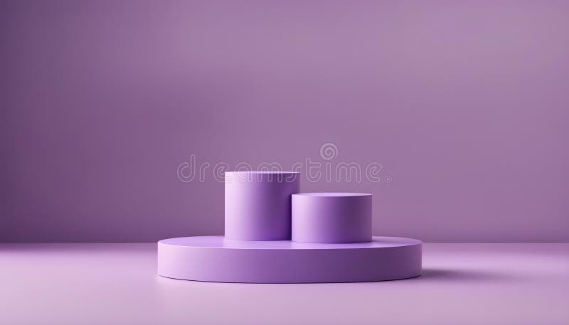 ελάχιστη έννοια διπλού κυλίνδρου 3d απόδοση μοβ χρώματος απεικόνιση αποθεμάτων