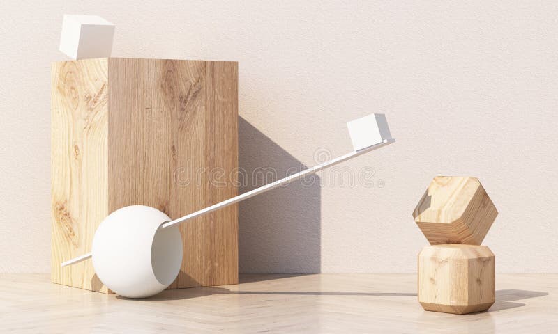 ελάχιστη σκηνή 3d με βάθρο και αφηρημένο φόντο διανυσματική απεικόνιση