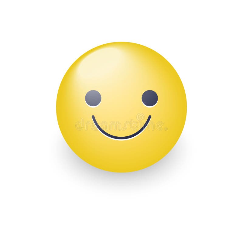 Slightly cartoon smiling yellow vector face. Smiling fun emoticon with happy mood. Glad smile icon for applications and chat. Joy emotion. Slightly cartoon smiling yellow vector face. Smiling fun emoticon with happy mood. Glad smile icon for applications and chat. Joy emotion.