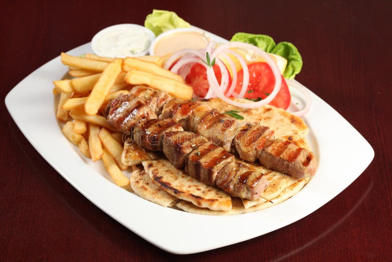 Ελληνικό souvlaki στοκ φωτογραφία