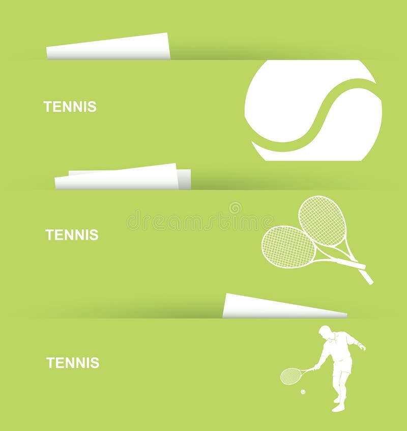 Vector illustration of various tennis banners. Vector illustration of various tennis banners