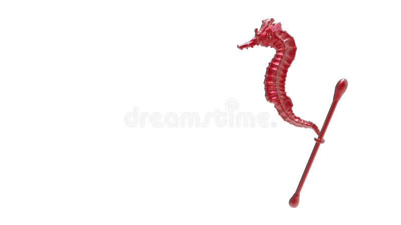 Render sculpt 3d Side view of a Common red metal Seahorse with swabs. Stop ocean plastic pollution. Composed of white plastic waste bag, bottle on black dark background. Plastic problem. Render sculpt 3d Side view of a Common red metal Seahorse with swabs. Stop ocean plastic pollution. Composed of white plastic waste bag, bottle on black dark background. Plastic problem