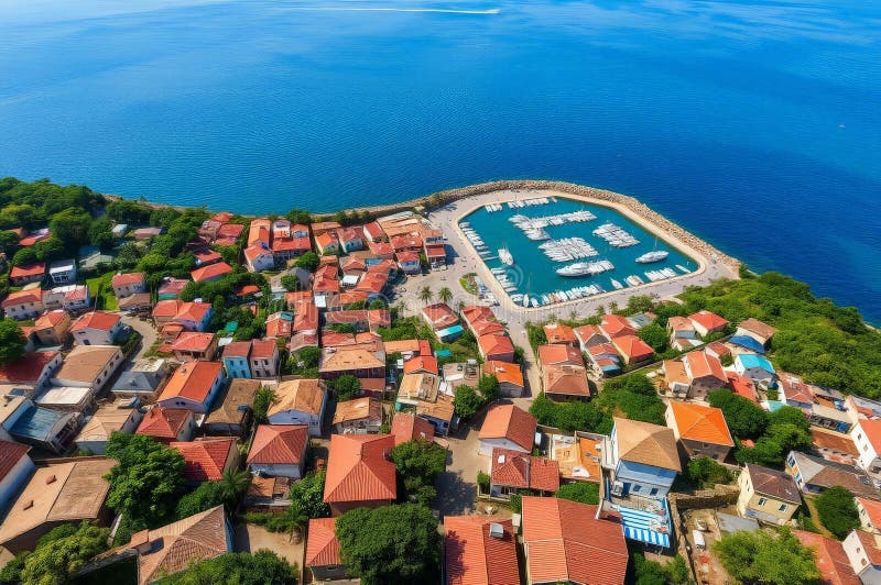 Εναέρια άποψη θερινού φεστιβάλ διανυσματική απεικόνιση