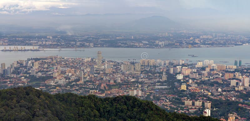 Εναέρια άποψη πόλης Penang Μαλαισία του George στοκ εικόνα με δικαίωμα ελεύθερης χρήσης